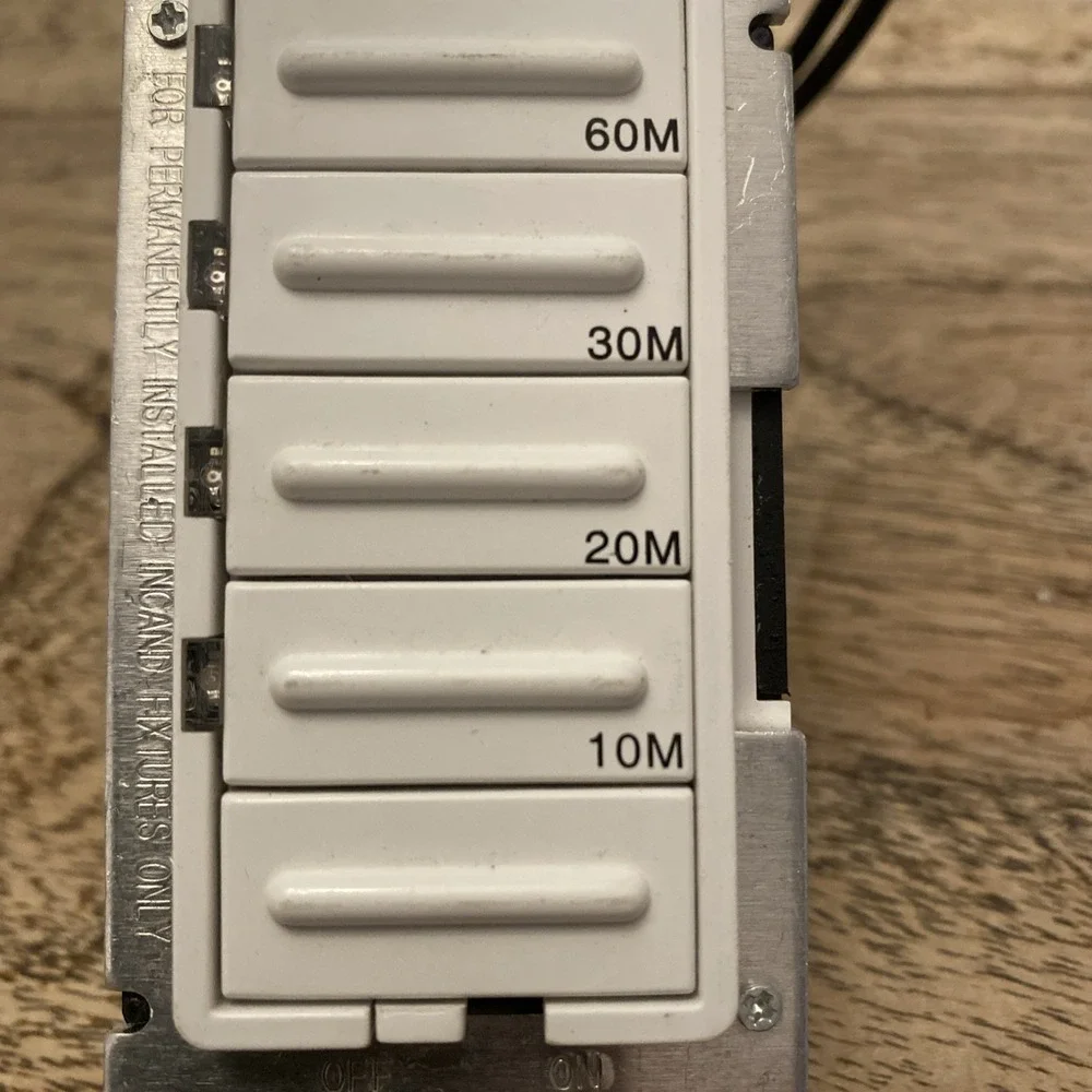 Leviton 6161T Timer Switch 10-20-30-60 Minute Preset Wall Switch White